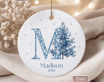 Initial Ornament, Monogram Christmas Ornament, Letter Name Ornament, Alphabet Letter Initial Ornament, Name Letter Ornament Monogrammed gift