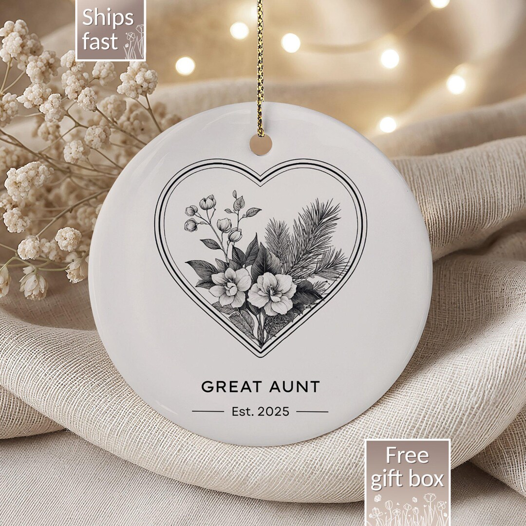 Great Aunt Gift for Great Aun to Be, Great Aunt Ornament Personalized ...