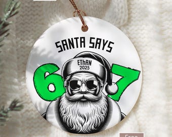 67 Ornament Teenage Boy Ornament, Six Seven Ornament, Funny Ornament 2025, Gen Alpha Slang Ornament