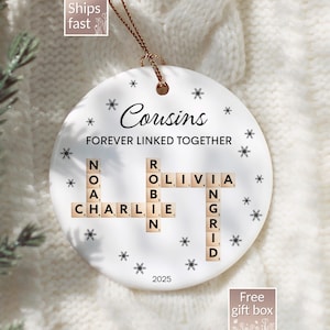 Cousin Crew Christmas Ornament, Cousins Ornament, Personalized Christmas Ornaments Cousins Gift, Custom Cousins Christmas Ornaments
