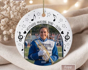 Marching Band Ornament, Marching Band Christmas Ornament Personalized,Marching Band Gifts, Marching Band Ornament Photo