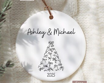 Couple Christmas Ornament Personalized First Christmas Couple Ornament, Custom Couple Letter Name Ornament Our First Christmas Together