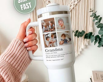 Grandma Tumbler, Mothers Day Presents for Grandma, Grandma Photo gift, Tumbler for Grandma Mothers day, Grandma Birthday Gift
