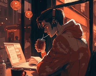 Lofi coffee shop image
