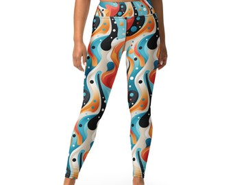 Yoga Leggings, printed leggings, leggings for women, festival leggings, high waisted workout leggings