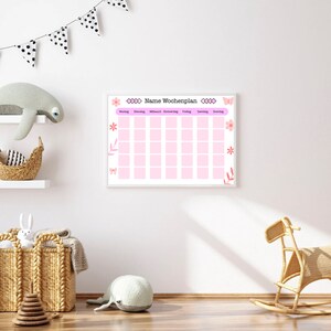 Individual weekly schedule for children that you can print out yourself!