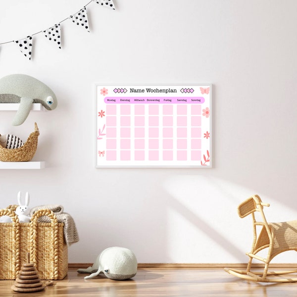 Individueller Wochenplan für Kinder ganz einfach zum selber ausdrucken!
