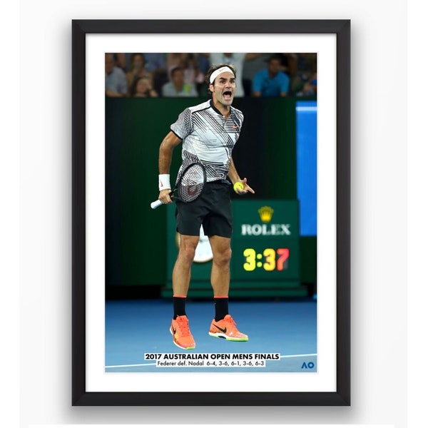 Roger Federer Poster | Classic Matches | 2017 AO Final | Sports Legends | Wall Art | Instant Download