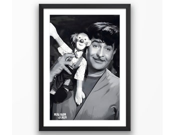 Cartel de Raj Kapoor / Mera Naam Joker / Película de Bollywood / Vintage Wall Art / Descarga instantánea