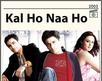 Kal Ho Naa Ho Movie Digital Art Poster | Shahrukh Khan Poster | Bollywood Poster | Instant Download