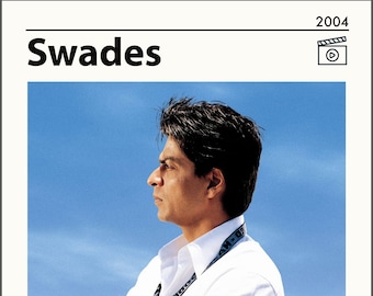 Swades Digital Art Poster | Shahrukh Khan Poster | Bollywood Poster | Instant Download