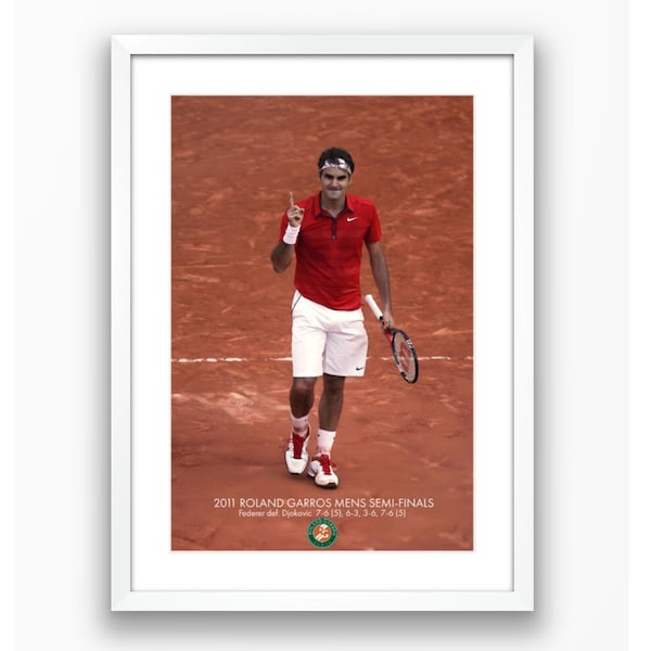 Roger Federer Poster | Classic Matches | 2011 RG SF | Sports Legends | Wall Art | Instant Download