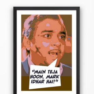 Andaaz Apna Apna Digitale Kunst Poster | Paresh Rawal | Bollywood | Haupt Teja Hoon | Sofortdownload | Hohe Auflösung