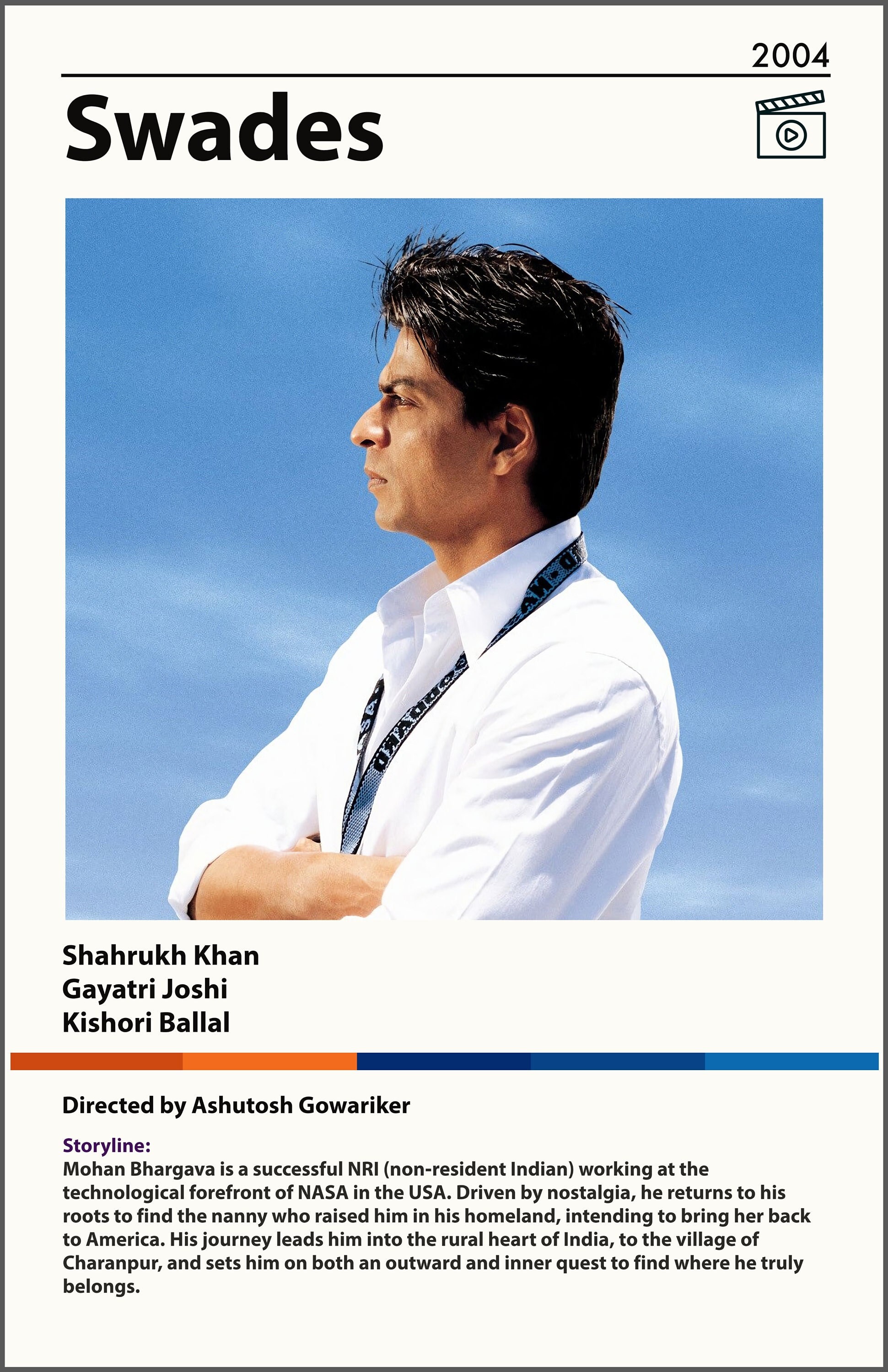 Swades Digital Art Poster Shahrukh Khan Poster Bollywood Poster Instant  Download - Etsy