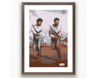 RRR Movie Poster | Naatu Naatu, NTR Jr, Ram Charan (Digital Download)
