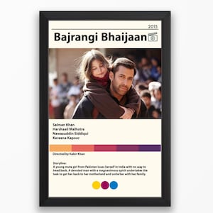 Bajrangi Bhaijaan Movie Digital Art Poster | Salman Khan Poster | Bollywood Poster | Instant Download