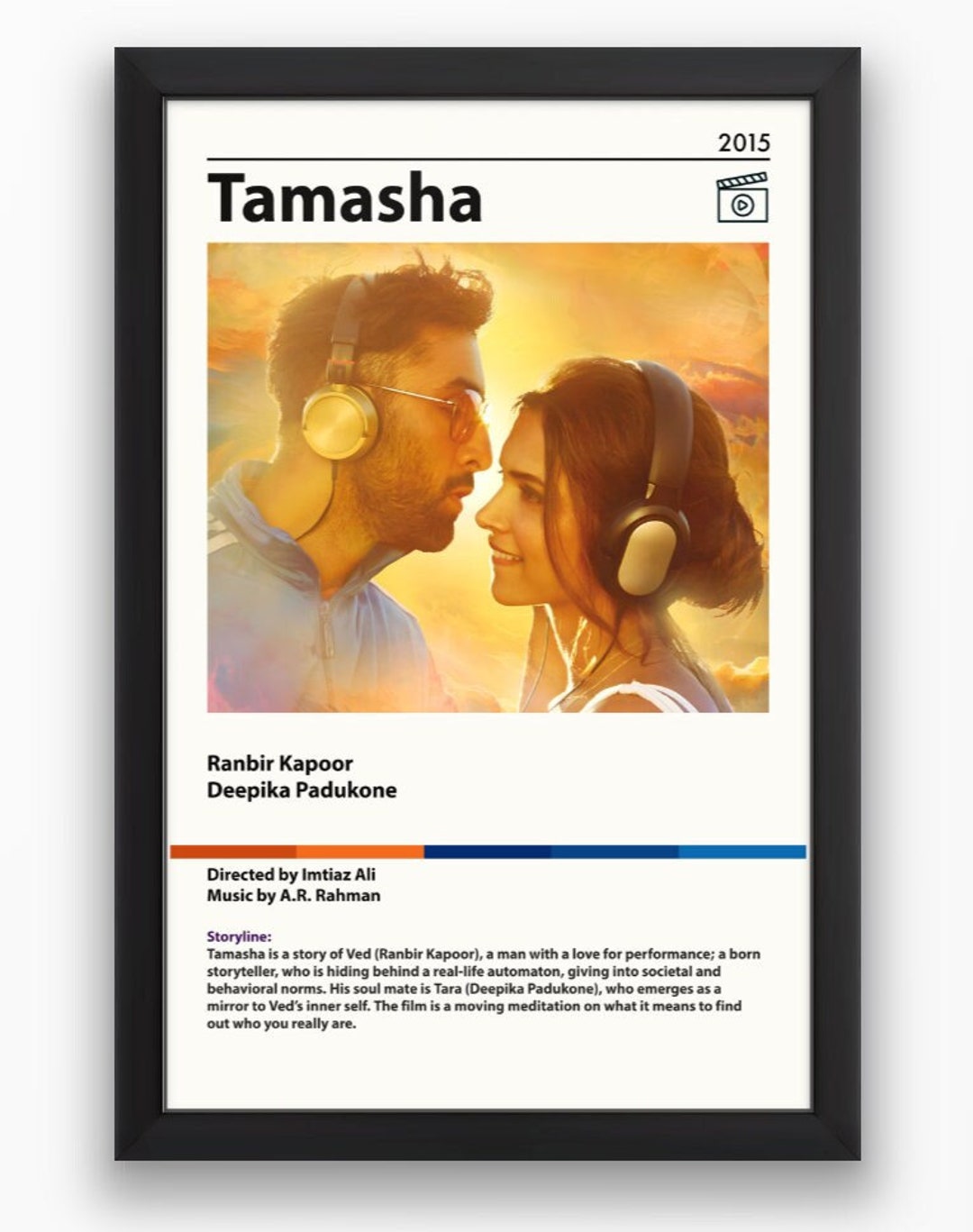 Tamasha Movie Digital Art Poster Ranbir Kapoor Deepika