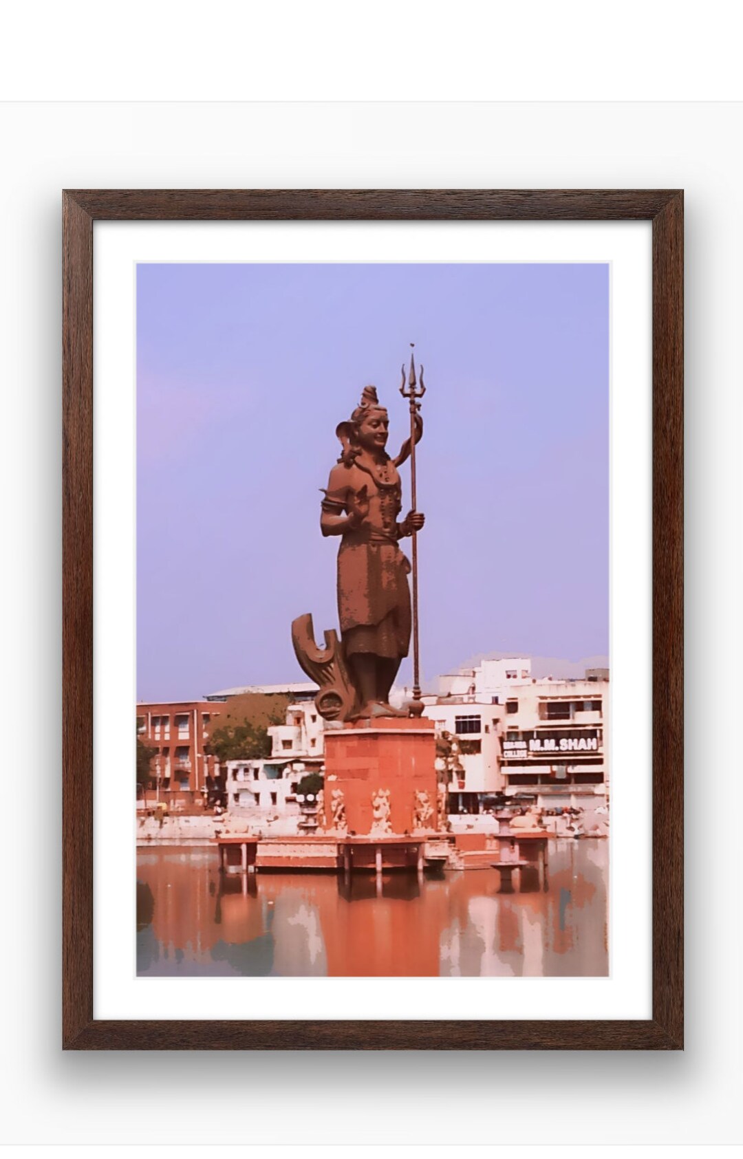 Vadodara Landmarks Sursagar Lord Shiva Statue Vintage Collection