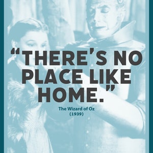 The Wizard of Oz Quote Digital Art Poster | There is no place like home | Instant Download