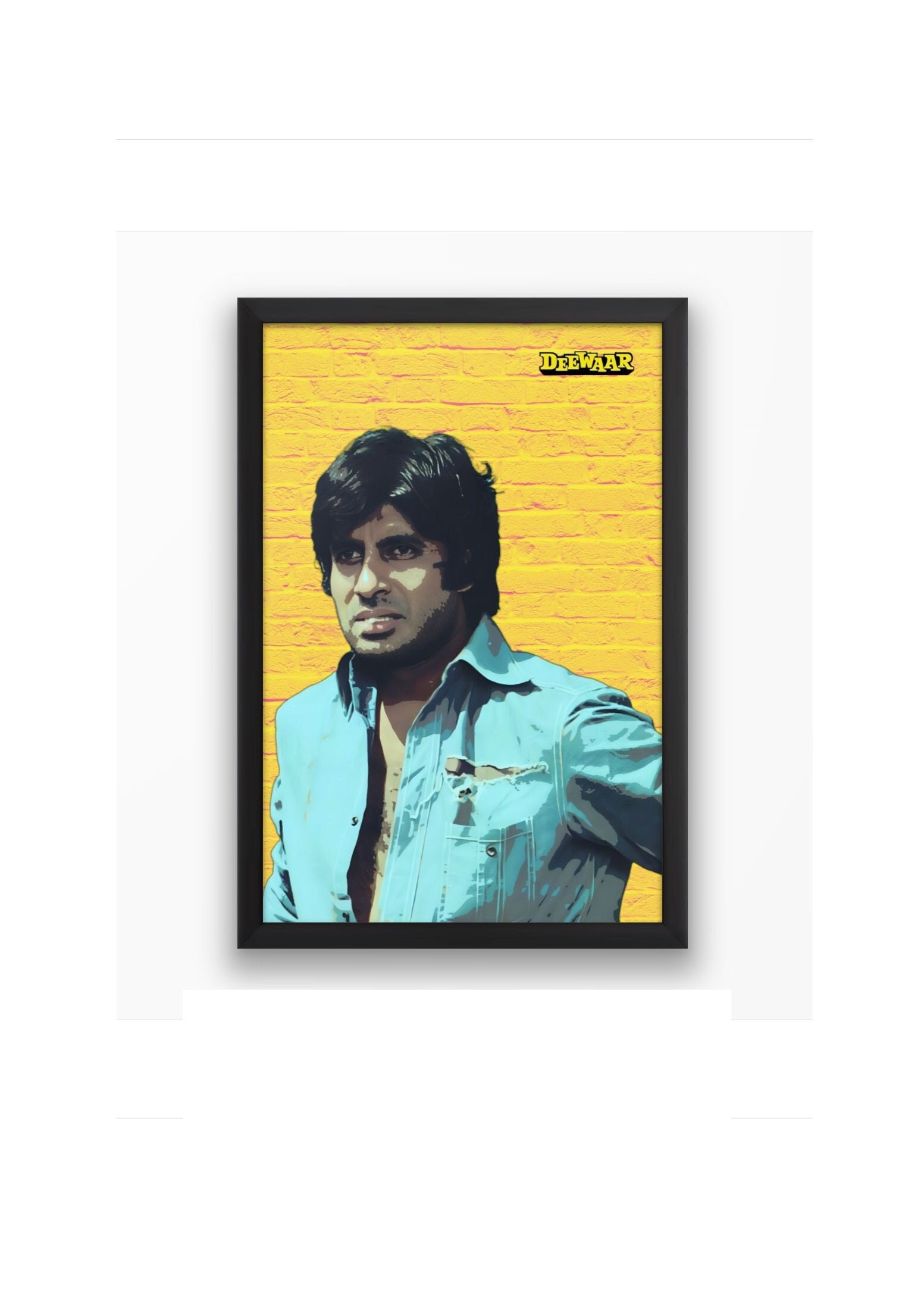 Amitabh Bachchan Poster Deewar Bollywood Movie Vintage Wall Art 
