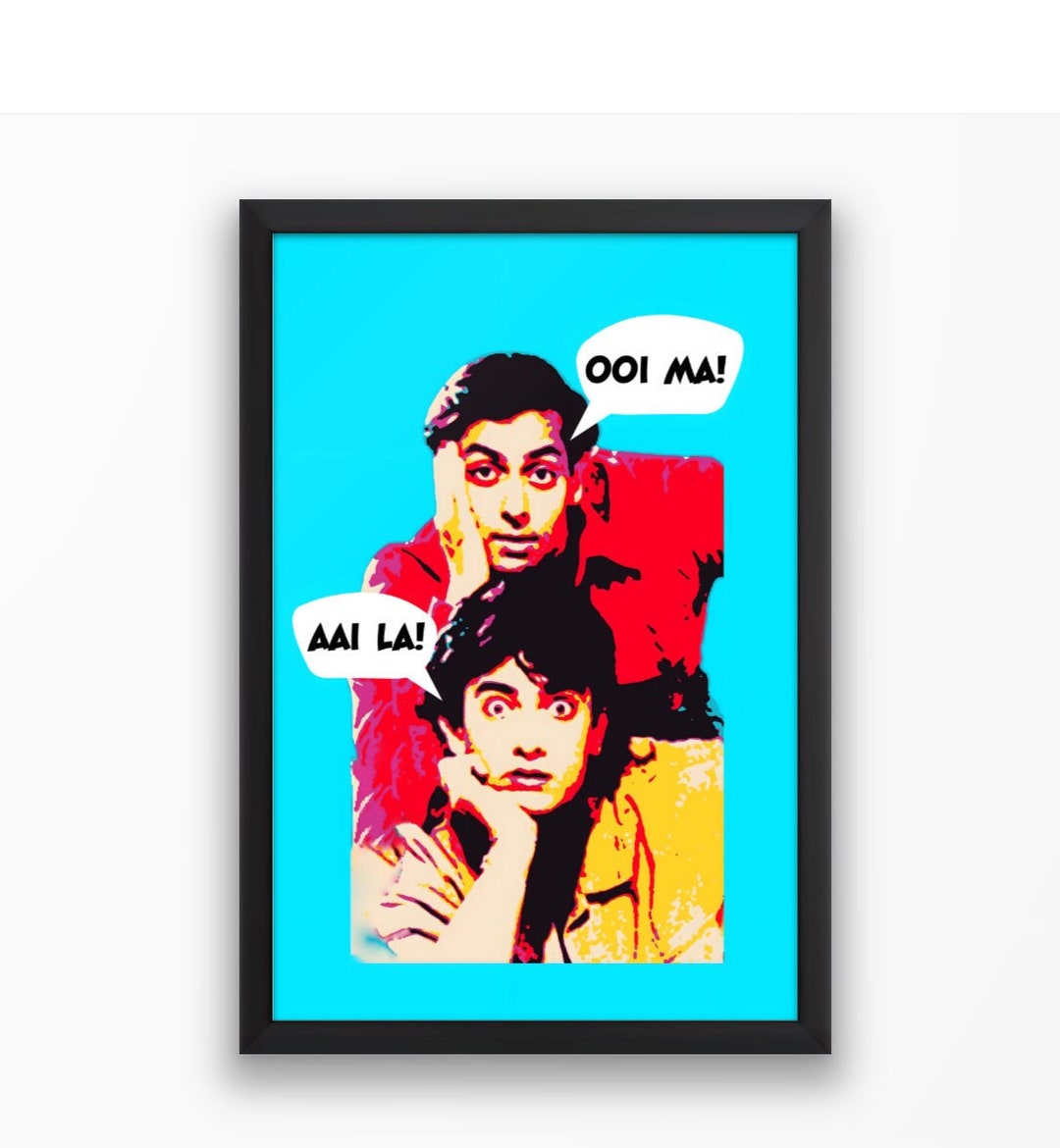 Andaz Apna Apna Digital Art Poster Salman Khan Aamir Khan