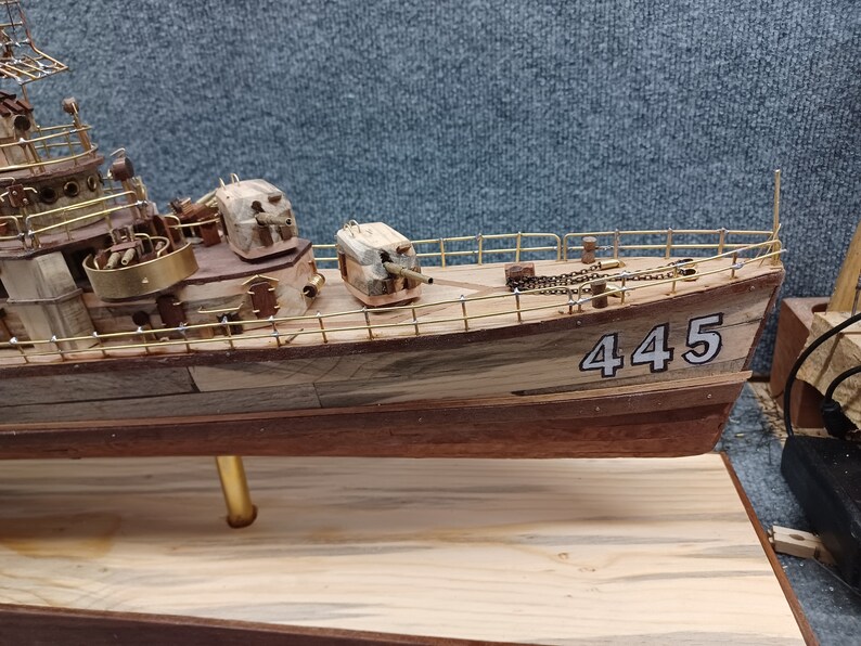 Wooden Fletcher Destroyer Ship Model Etsy