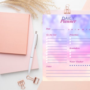 Daily planner, planner, plan for the day, daily plan, instant download, printable planner