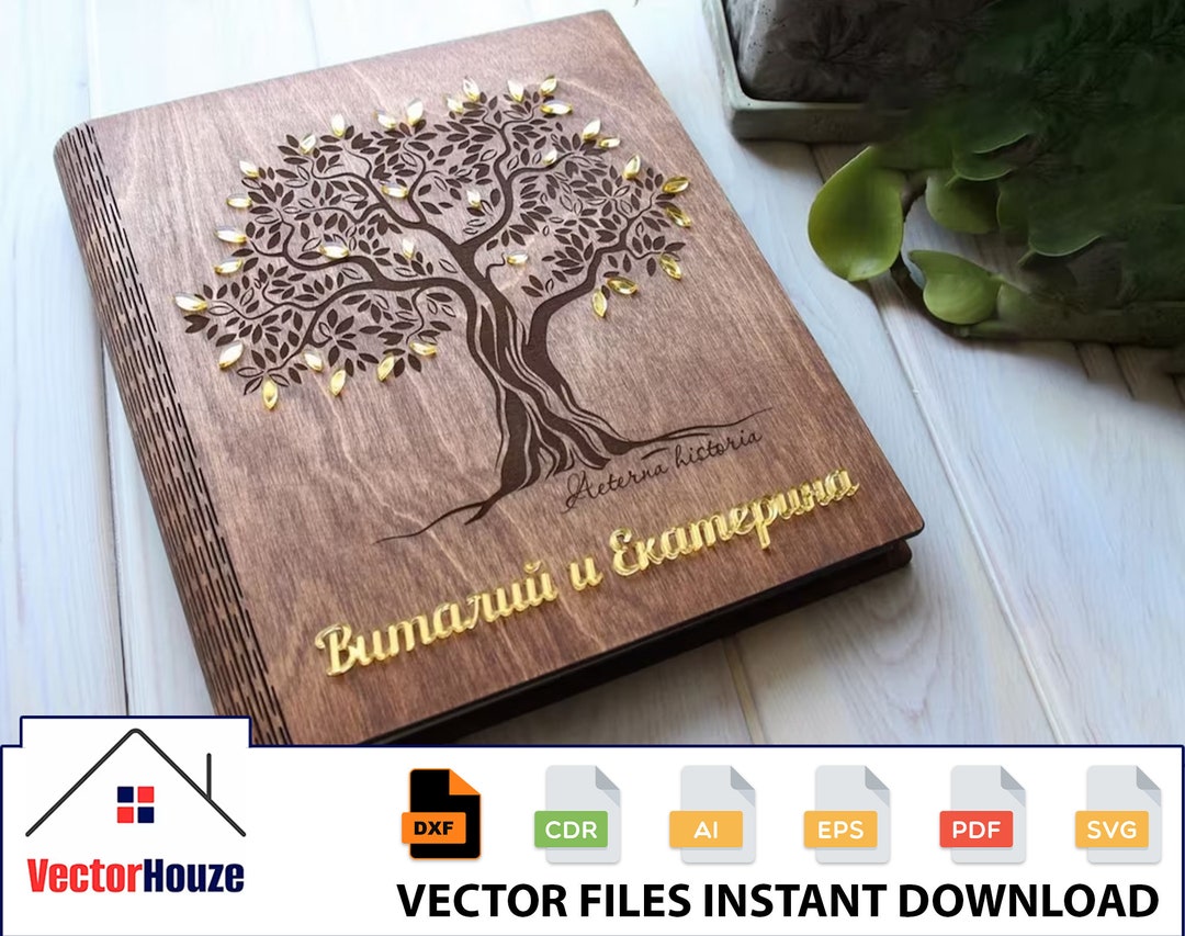 Book Cover Book Box Cdr Dxf Svg Ai Eps Pdf Laser Cut Etsy