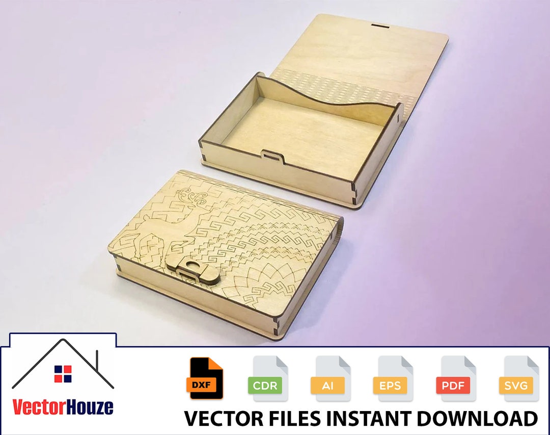 Book Cover, Book Box, Book Box With Clasp Template 3mm Cdr Dxf Svg Ai Eps Pdf Laser Cut CNC