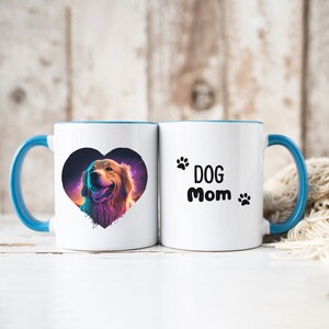 Dog Mom Golden Retriever Mug, Gift, Canine Lover, Pet Parent, Coffee Cup, Pet Theme, Cute, Gift for Her, Gift for Him, Gift for Frien
