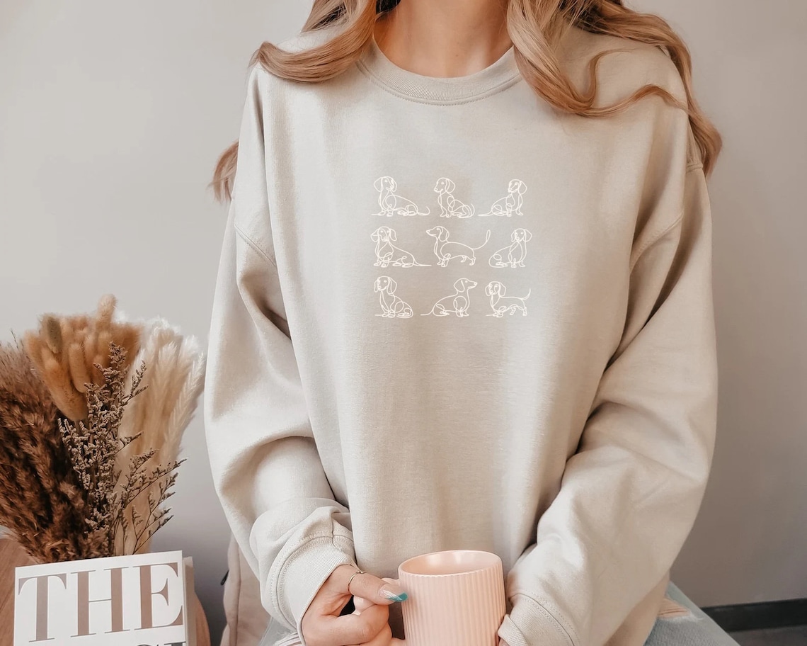 Dachshund Chiweenie Life Apparel Sweatshirt Noir Graphique Unisex