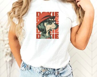 Dachshund Shirt, Cool Doxie Tshirt, Cute Dachshund Shirt, Dog Mom, Dog Dad, Dog Lover Gift, Dachshund Mom, Retro Vintage Shirt, Doxie Owner