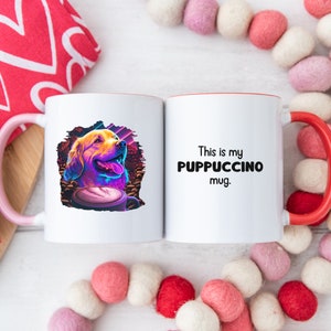 Golden Retriever Coffee Mug, This Is My Puppuccino Mug, Perfect for Dog Lovers, Cute Gift, Unique Home Decor, Funny, Humor, Dogs, Capp