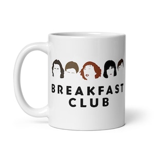 Breakfast Club retro 1980&#39;s movie Coffee mug - The Brat Pack - Claire, Bender, Andy, Allison, and Brian - all the characters from the movie!