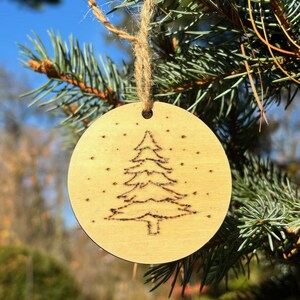 Christmas Ornaments, Wood Burned Ornaments, Pine Tree Ornaments, Wood Slice Ornaments, Holiday Ornaments, Christmas Gift Ideas