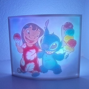 Lilo and Stitch Colored Lithophane 3d picture light