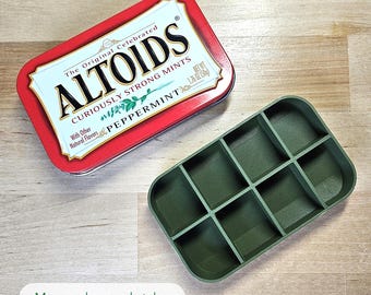 Altoids Tin Organizer Bugout Pillerask, Art Palette - Finns i många färger och stilar