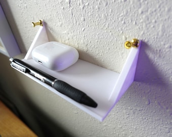 Cubicle Shelf: Thumbtack Mounted Office Decor