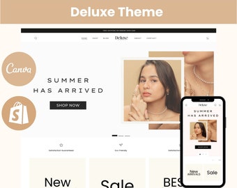 Tema de lujo para Shopify: tienda de marca de lujo: diseño estético para Shopify: plantilla para sitio web de Shopify en color blanco: Shopify 2.0: sitio web de comercio electrónico