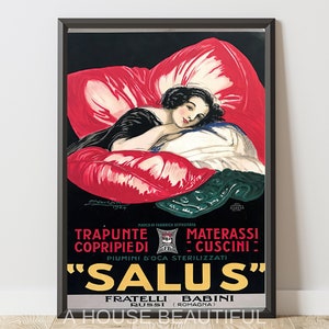 Salus Italian Poster | Vintage Poster | Vintage Download | Leonetto Cappiello
