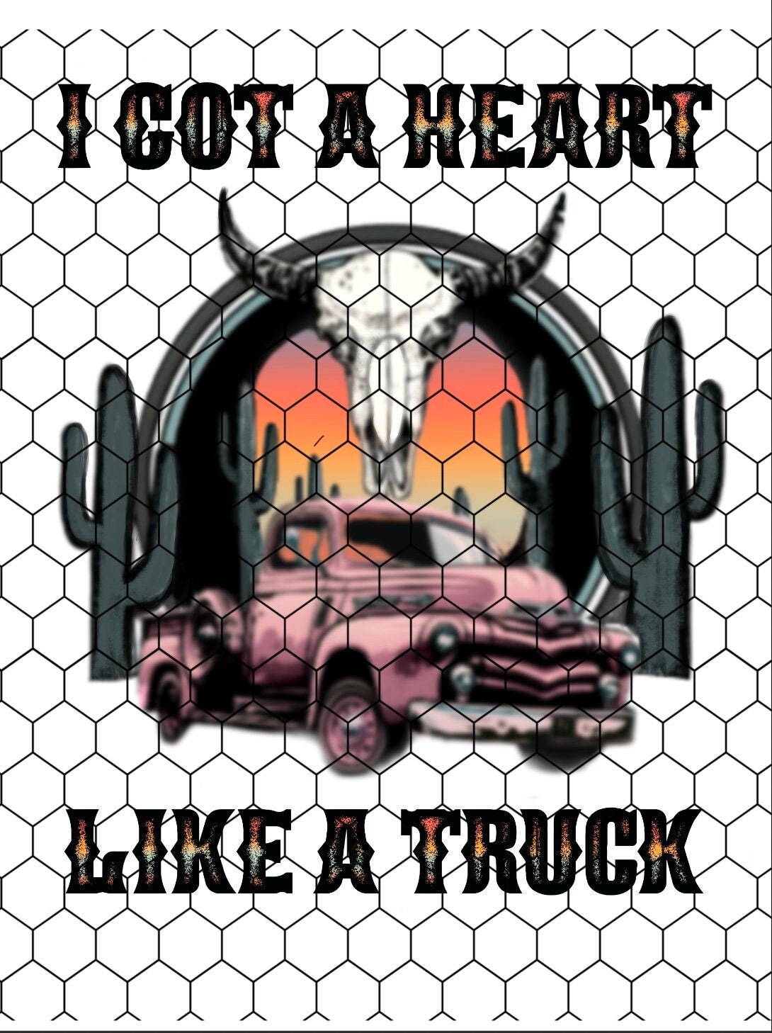 I Got a Heart Like a Truck Png File - Etsy