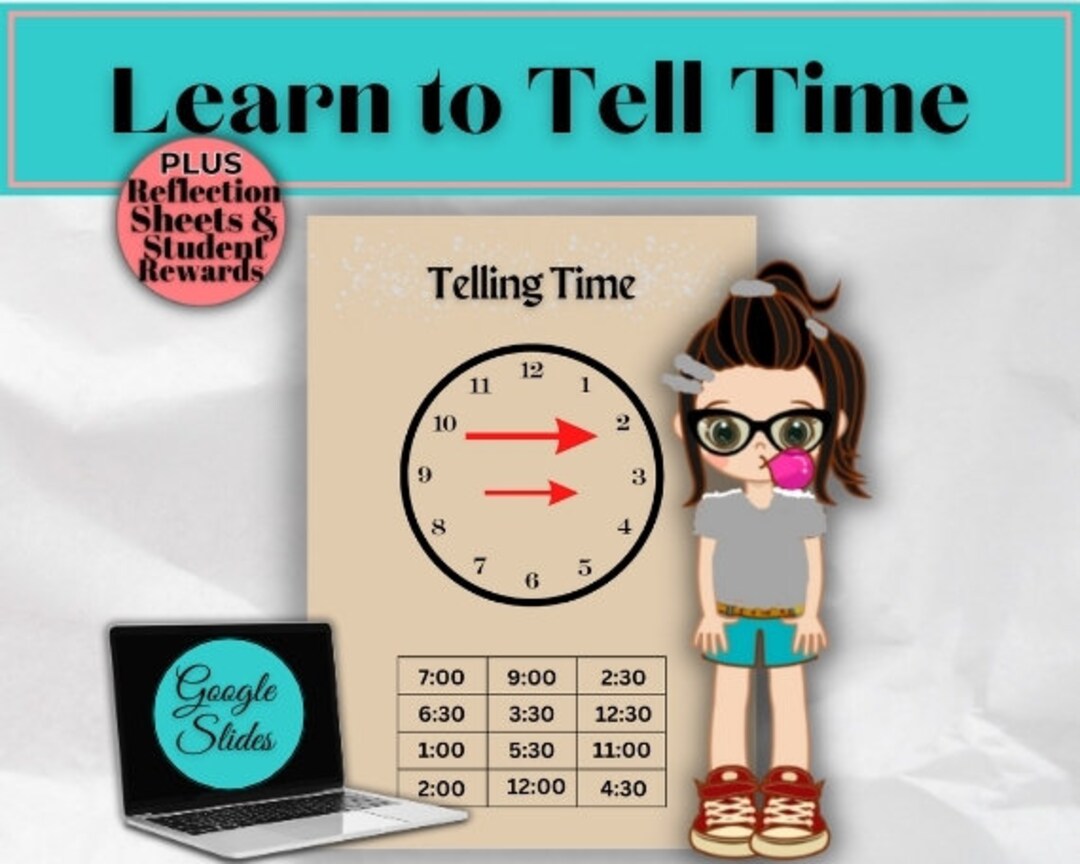 Telling Time With a Telling Time Clock. Interactive Slides. Google