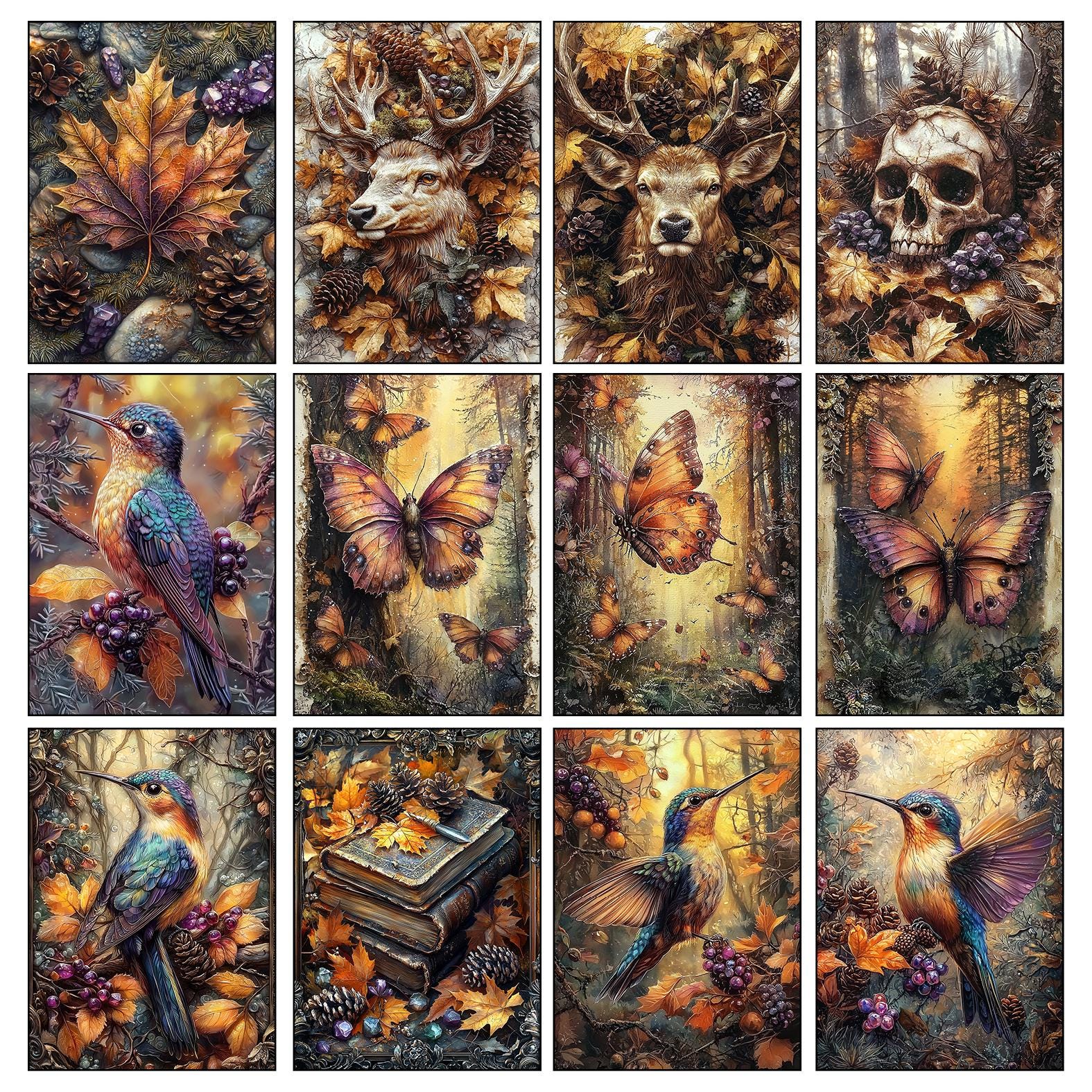 Enchanted Forest Scrapbook, Backgrounds Enchanted Forest Junk Journal ...