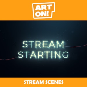 Blue Neon Animated Scenes For Twitch, Youtube, Facebook Stream | Twitch Overlays
