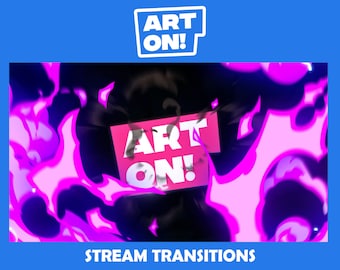 Transición de logotipo de Anime Stinger personalizada: Transmisión animada de Twitch (Descarga digital)