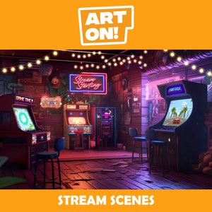 Escenas animadas de salas de juegos lo-fi: Twitch, YouTube, Facebook (descarga digital)