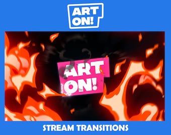 Transición de logotipo de Anime Stinger personalizada: Transmisión animada de Twitch (Descarga digital)
