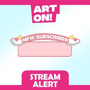 ANIMATED Cute Cloud Stream Alert | Twitch Subscriber Alerts, Follower Alerts Streamlabs | Stream Alerts