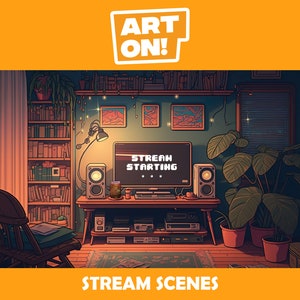 Animated Lofi Gaming Room Twitch Stream Scenes | Twitch Stream Overlays