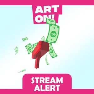 GEANIMEERDE Red Money Gun Alert | Twitch, Youtube, Facebook, Streamlabs | Waarschuwingen streamen